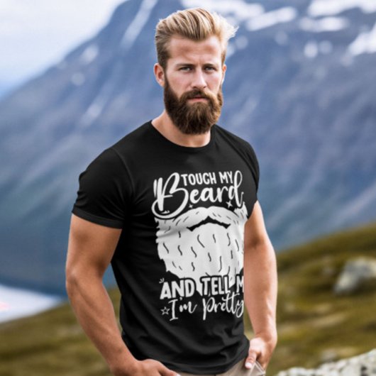 T-shirt Touchez ma barbe Joli papa drôle Père Sarcastique