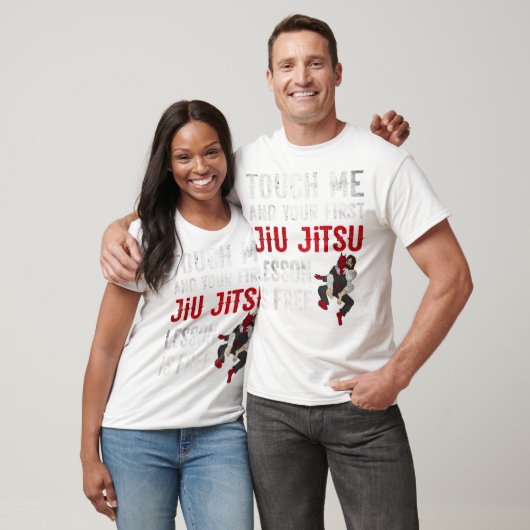 T-shirt Touchez-moi et votre première leçon Jiu Jitsu est (Unisexe)