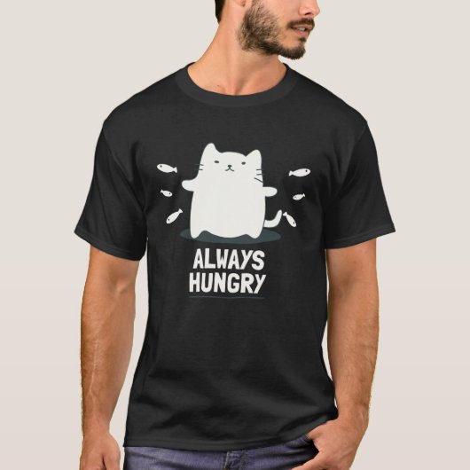 T-shirt Toujours affamé de chat (Devant)