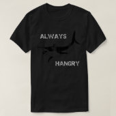 T-shirt Toujours affamé Funny Shark affamé Zip (Design devant)
