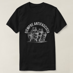 T-shirt Toujours Antifasciste Graphisme Loups Antifascis