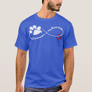T-shirt Toujours dans mon coeur Chien Pawprint Infinity