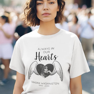 T-shirt Toujours dans nos cœurs Aile d'ange Mémorial p