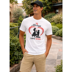 T-shirt Toujours l'amour gagne Unisex Bella Canvas Tee