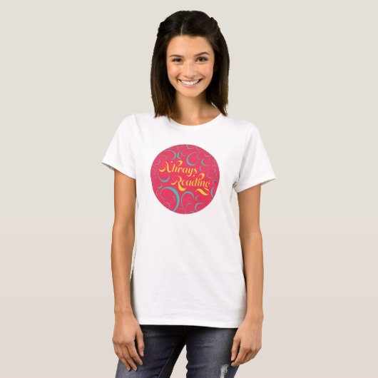 T-shirt Toujours lire | Bleu rose vif Jaune & Fils (Devant entier)