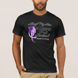 T-shirt Toujours Mon Héros En Mémoire Mari Cancer Pancréat