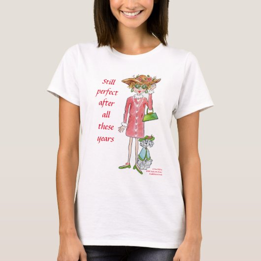 T-shirt Toujours parfait après toutes ces années texte (Devant)