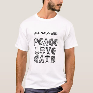 T-shirt Toujours Peace Love Cats