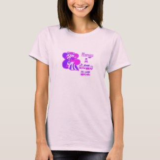 T-shirt Toujours un bouton rose vif de reine des abeilles