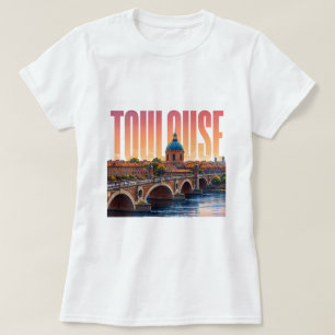 T-shirt Toulouse France Voyage Charme Ville Rose
