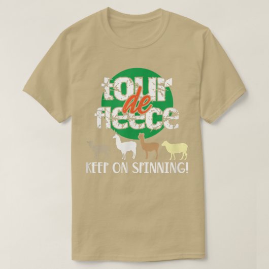 T-shirt Tour de Fleece Fiber pour la rotation des roues Ha (Design devant)