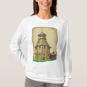 T-shirt Tour de guet en bois médiéval et forteresse