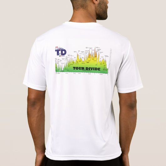 T-shirt Tour Divide Bannière + Profil d'élévation Tee (Dos)