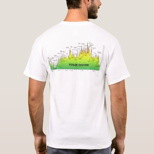 T-shirt Tour Divide Elevation Profile (Dos)