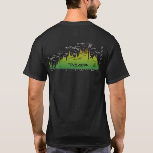 T-shirt Tour Divide Elevation Profile (Dos)