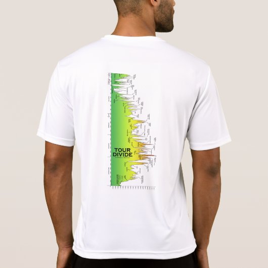 T-shirt Tour Divide Elevation Profile (Sideways) (Dos)