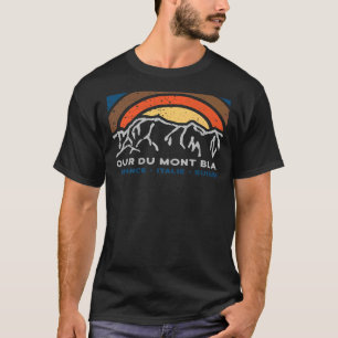 T-shirt Tour du Mont Blanc Chamonix France Italie Suisse