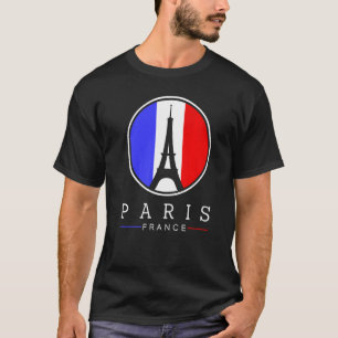 T-shirt Tour Eiffel À Paris France Aimer Signe Avec França