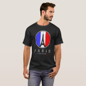 T-shirt Tour Eiffel À Paris France Aimer Signe Avec França (Devant entier)