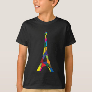 T-shirt Tour Eiffel abstrait, France, Paris