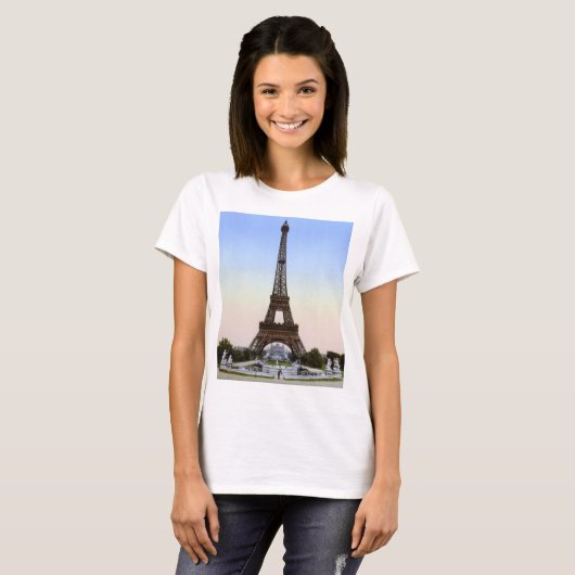 T-shirt Tour Eiffel au 19ème siècle Paris (Devant entier)