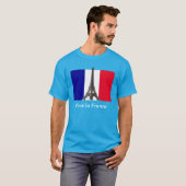 T-shirt Tour Eiffel Drapeau français Vive la France Unisex (Devant entier)