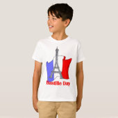 T-shirt Tour Eiffel et Drapeau Français Tee - shirt du 11 (Devant entier)