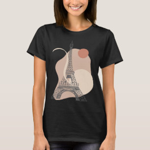 T-shirt Tour Eiffel Fameux Paris France Travel Lan