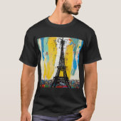 T-shirt Tour Eiffel inspirée par Basquiat Tee (Devant)