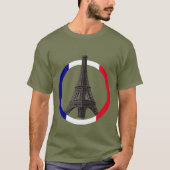 T-shirt Tour Eiffel Paris en Cercle Unisex (Devant)