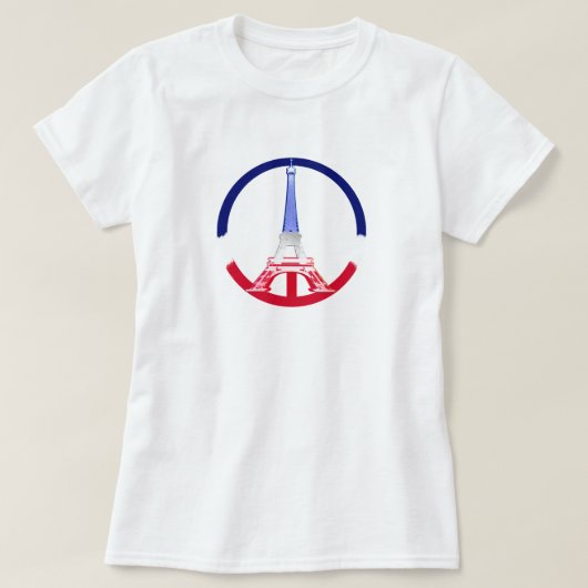T-shirt Tour Eiffel Paris Paix (Design devant)