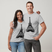 T-shirt Tour Eiffel Paris Pop Art Modèle Mens Moderne (Unisexe)