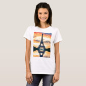 T-shirt Tour Eiffel Paris Soirée européenne (Devant entier)