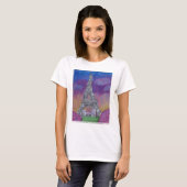 T-shirt Tour Eiffel Peinture folklorique (Devant entier)