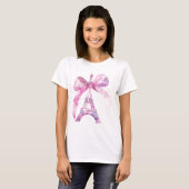 T-shirt Tour Eiffel rose (Devant entier)
