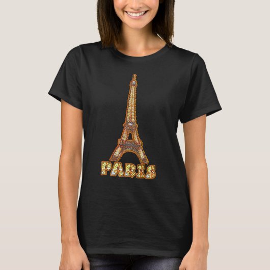 T-shirt TOUR EIFFEL-Verre Satiné PARIS (Devant)