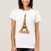 T-shirt TOUR EIFFEL-Verre Satiné PARIS (Devant)