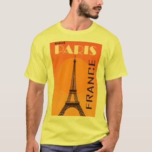 T-shirt Tour Eiffel vintage Paris Europe Travel