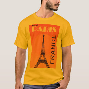 T-shirt Tour Eiffel vintage Paris Europe Travel