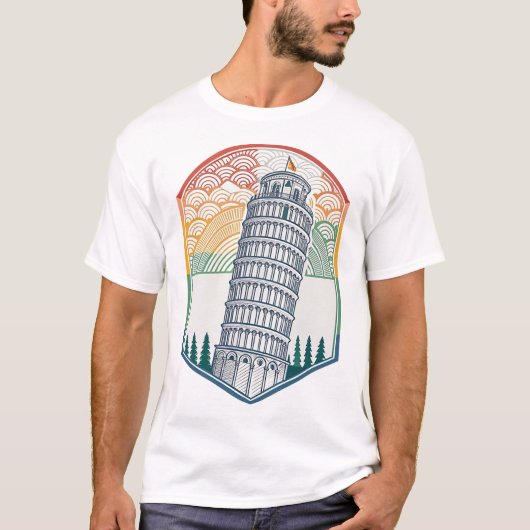 T-shirt Tour penchée de Pise (Devant)