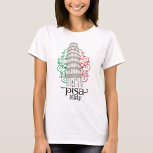 T-shirt Tour penchée de Pise icône italienne