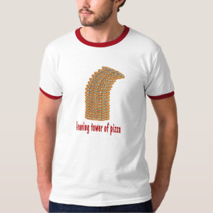 T-shirt tour penchée de pizza