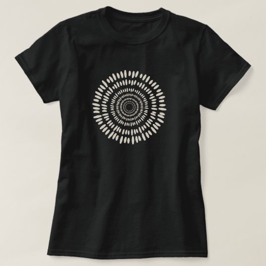 T-shirt Tourbillon Abstrait de Soleil Rose (Design devant)