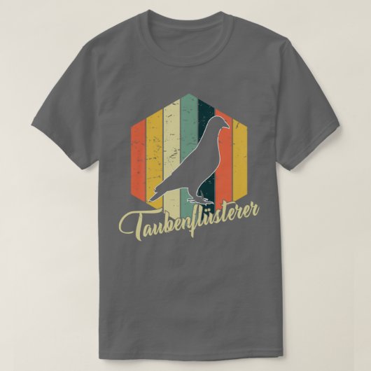 T-shirt Tourbillon de colombe Retro Vintage 1 (Design devant)
