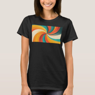 T-shirt Tourbillon de couleurs rétro – Fond abstrait vinta