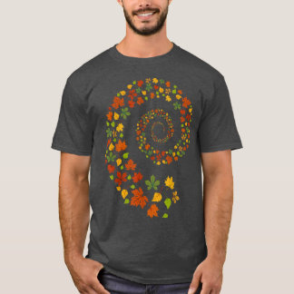 T-shirt Tourbillon de feuilles d'automne TSpiral des coule