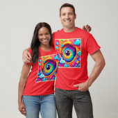 T-shirt Tourbillon d'imagination colorée (Unisexe)