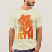 T-shirt Tourbillon orange éclairé (Devant)