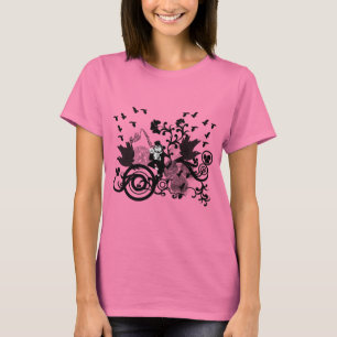 T-shirt Tourbillons Irlandais Noirs et Lutins