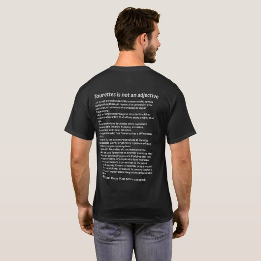 T-shirt Tourettes n'est pas un adjectif (Dos entier)